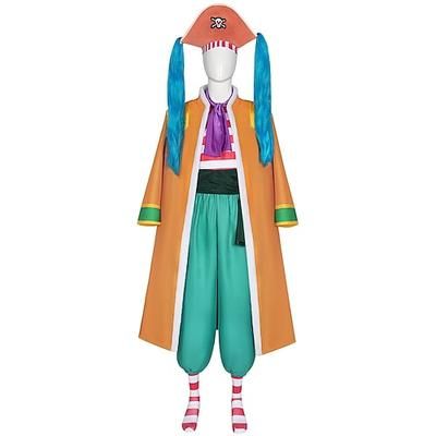 Avventuriero dell'oceano Clown Burlesque Pirata di Cappello di Paglia Costume Cosplay Abiti Anime Costumi a Tema Film e TV for Per uomo Adulti Mascherata Halloween Con il fumetto Anime Expo