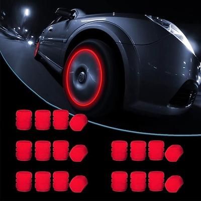16 pezzi tappi stelo valvola pneumatico fluorescente, coprivalvola aria ruota auto accessori esterni luminosi per auto fresco notturno per auto, bicicletta, moto, suv, camion e bici