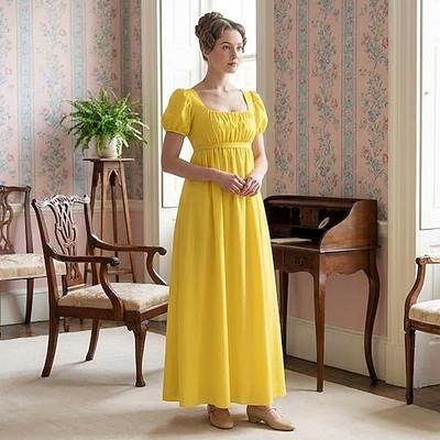 Retrò Vintage Medievale Rinascimento Lunghezza alla caviglia Vestito Abito da Ballo Abito ispirato alla Reggenza Maniche corte Principessa Gentildonna Tinta unica Collo quadrato Costume Per donna