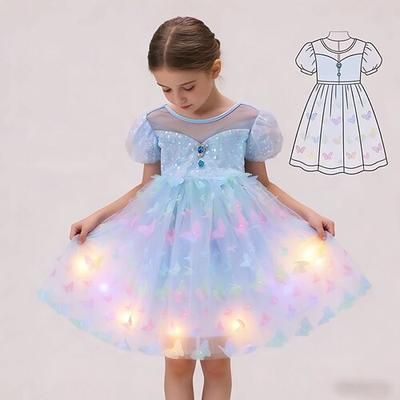 Principessa Fantasia animale Vestito Costume Cosplay Abiti Film Carino Tutù Luce a LED for Ragazze Bambini Mascherata Settimana del libro Quotidiano Feste Con il fumetto