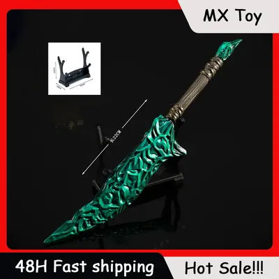 22cm Crystal Knife Game Toy Sword Model Metal Craft Desktop Ornament Boys Gifts Collections Knife Toy Cosplay Props