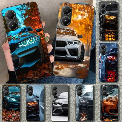Coque de téléphone sport noir et blanc pour B-BMW, compatible avec Xiaomi Poco X6 X5 X7 Pro F7 Ultra Redmi 15C 15 13C 13 12C 12 10C 10 10A 9C 9A 9