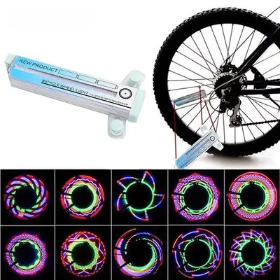 Bicycle Spoke Light Bike Wheel Light Safety Tire Light 30 Different Patterns Change Waterproof
