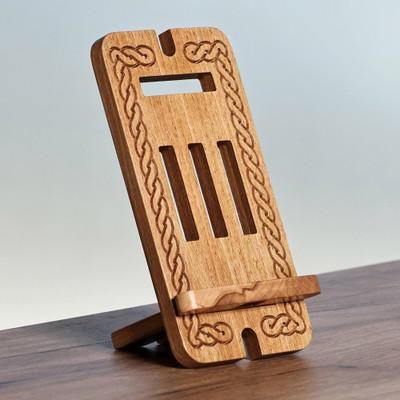 Ancestor's Blessing,'Traditional Handcrafted Beechwood Phone Holder'
