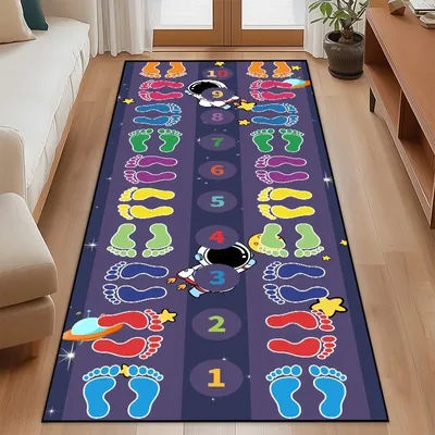 Children's Hopscotch Hopscotch Game Carpet Soft Bedroom Bedside Long Carpet Non-slip Living Room Corridor Mat Home DIY Deco Gift