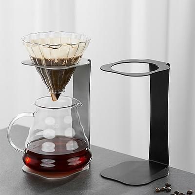 Supporto in metallo per filtro da caffè - supporto riutilizzabile per filtro da caffè - supporto per filtro da caffè pour over per casa, cucina e ufficio