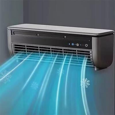 Raffrescatore evaporativo a parete, ventilatore personale con nebulizzatore di ghiaccio per cucinare, ventilatore di raffreddamento salvaspazio con umidificatore per casa e ufficio, funzionamento