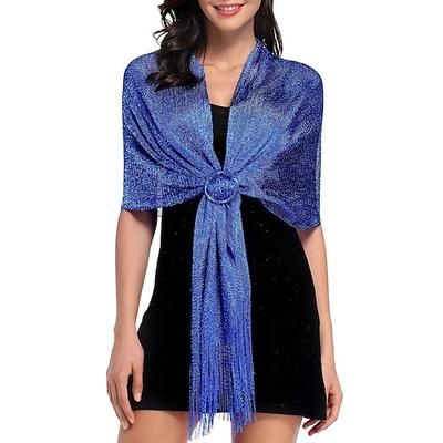 Glitter Anni Ruggenti Brillare Splendere Sciarpe da flapper Il grande Gatsby Charleston Costume Per donna San Valentino Mascherata Festa serale Feste Matrimonio Adulti Scialle Estate Primavera