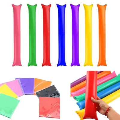 10pcs Inflatable Cheerstick Toy Cheer up Sticks Balloon Stick Clapper Cheering Stick Noise Maker Balloon Concert Party Gift