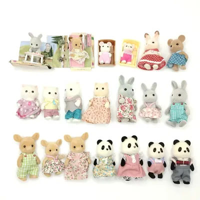 1pcs Original Animal Doll Critters Families Brand New Cute Anime Forest Family Action Figure Toy Play House Doll Girl Gifts