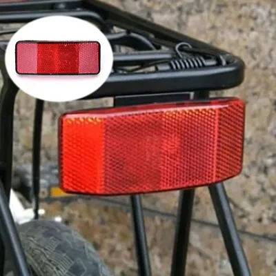 1PC Cycling Safety Caution Reflector Disc Red Rear Pannier Rack Light With 2 Holes 50mm Bolt Distance Plastic Bike Accessory