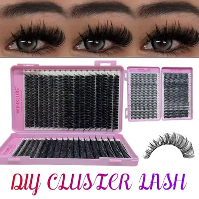WINKLURE 720 Cluster 30-100D Lashes Kit – 3 Sizes, Mix-&-Match Lengths for Custom Volume! Buildable, Fluffy Glam