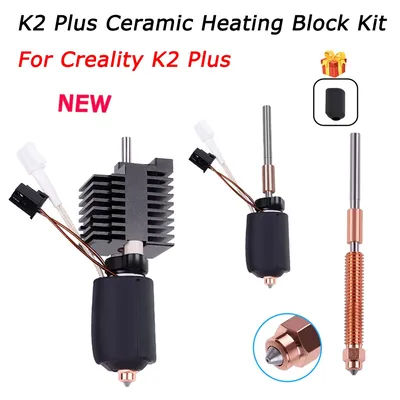 For Creality K2 Plus Hotend Kit Ceramic Heating Block Replacement Hot End For K2 Plus 3D Printer Spare Parts Quick-Swap Nozzle