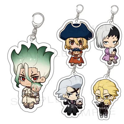 5styles Q Dr.stones Hold A Baby Ver. Xeno Figure Cute Acrylic Stand Mini Stanley Snyder Standing Plate Ishigami Senku keychain