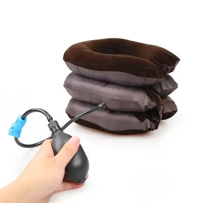 1Pcs Inflatable Air Cervical Neck Traction 1 Tube 3 Layers Neck Stretcher Adjustable Orthopedic Pillow Collar Neck Support