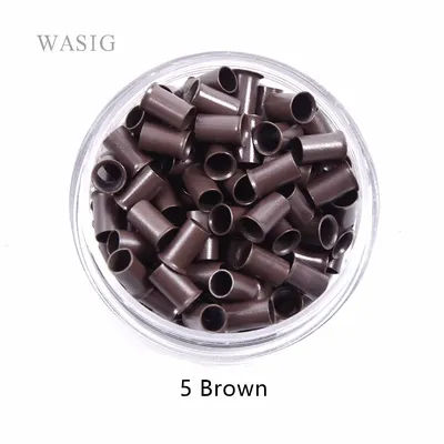 3.4mm 1000pcs Long Euro Lock Flared Flaring Micro Copper Tube Rings Beads Links Human Hair Extensions tools