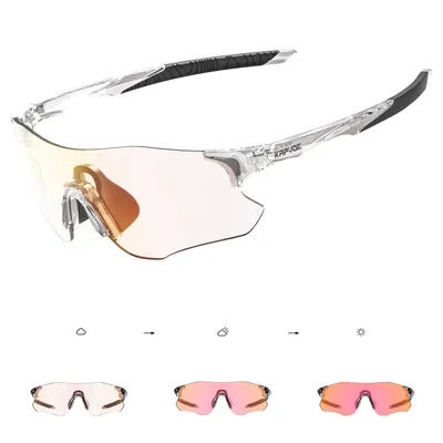 Kapvoe New Photochromic Bicycle Sports Glasses Men Women Marathon Outdoor MTB Cycling Sunglasses UV400 Cycling Running Goggles