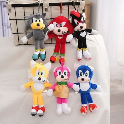 New Sonic Flying Mouse Doll Super Sonic Mouse Amy Shadow Ornament Party Decoration Plush Toy Children's Birthday Gift Doll