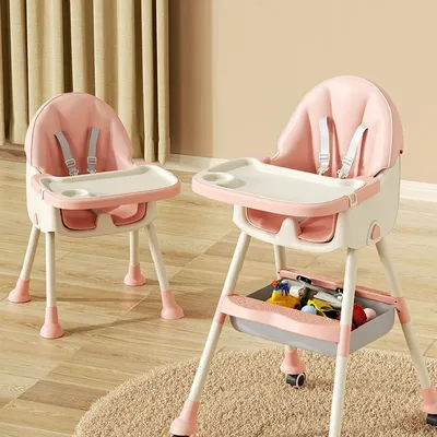 Baby special feeding dining chair, lightweight height adjustable non-folding dining chair