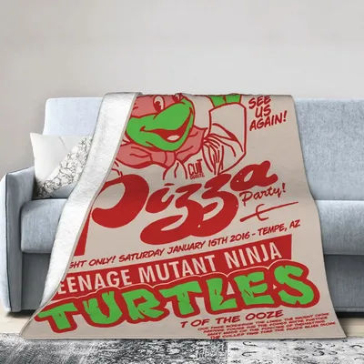 TMNT Game Blankets Warm Aesthetic Plush Throw Blanket For Children Home Decor Flannel Bedspread Bed Cover