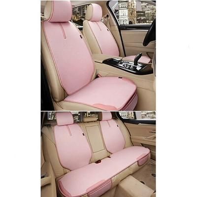Set completo di 7 coprisedili universali per auto, in lino traspirante, per sedili anteriori e posteriori, con protezioni per lo schienale, compatibili con airbag per la maggior parte di auto, SUV e