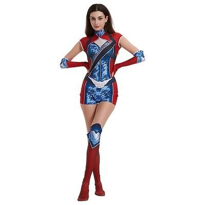 Antieroe Supercattivo Supereroe Costume di fantasia Body Patriotico for Unisex Bambini Adulti Halloween Carnevale Performance Con il fumetto
