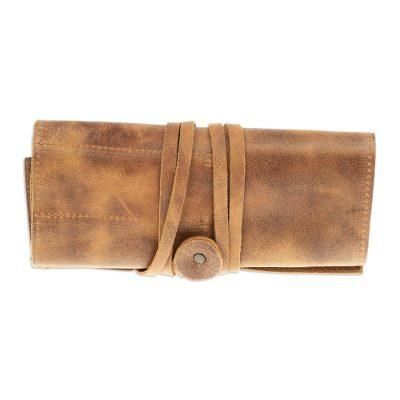 Saddle Tech,'Hand Crafted Genuine Brown Leather Pen and Cable Organizer'