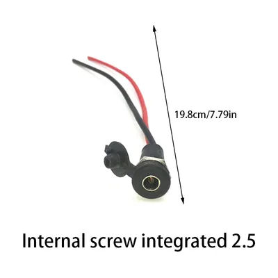 And Female Base Dc2.1 / 2.5 Charger Plug Socket Electric Bicycle Charging Head Lithium Battery Output Line Round Male