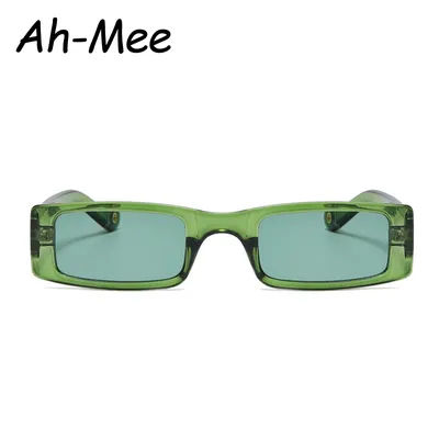 Randonnée Camping nouveau Rectangle Anti lumière lunettes femmes mode petit cadre carré son lunettes hommes clair vert Oculos UV400