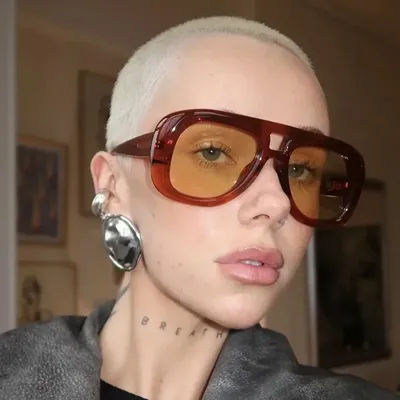 Nouvelles lunettes de soleil anti-lumière à double faisceau, monture PC personnalisée, style rétro Y2K, protection UV400, pour femme, idéales pour l'extérieur