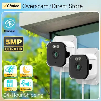 O-Kam Pro 5MP Dual Band Mini Wireless Window IP Camera Easy Installation Secure Network Black Light NightVision Motion Detection