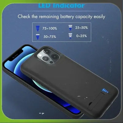 Nouvelle coque de chargement externe 10000 mAh 2026 pour iPhone 7 8 6 6S Plus, étui de recharge pour iPhone X XS XR 11 12 13 14 15 Power B