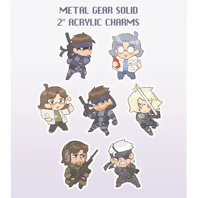 Metal Gear Solid 2' Epoxy Keychains Charms Collectible Pendants for Gaming Fans