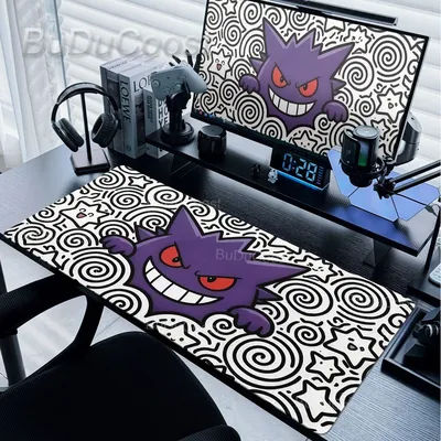 Tapis de souris Anime Pokemon Gengars, grand tapis de souris pour ordinateur portable, clavier, Gamer, accessoires de bureau, décoration