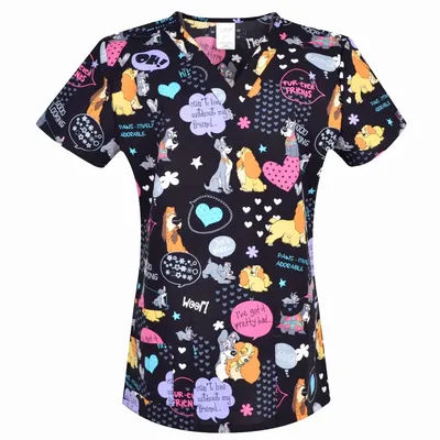 Haut de gommage femme avec col en V 100% coton XXS-5XL