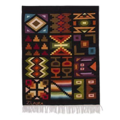 Inca Worlds,'Geometric Wool Tapestry from Peru'