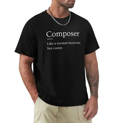 T-shirt Définition du compositeur de musique, haut décontracté à manches courtes