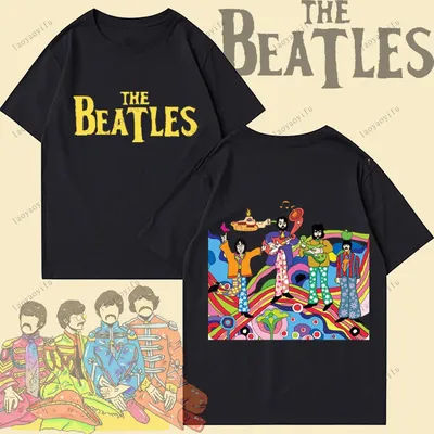 T-shirt The Beatles Black Rock Band, hauts en coton de haute qualité, mode automne, T-Shirt de sport pour hommes, mode streetwear Y2k