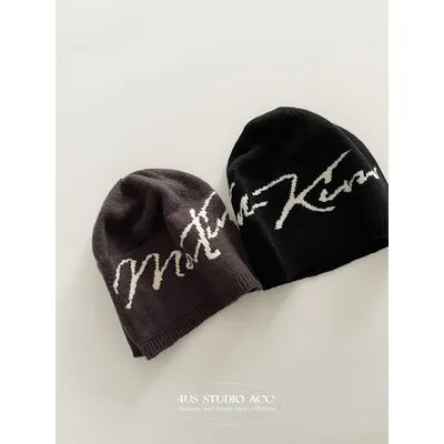 Chapeau couvre-chef à grande circonférence de tête pour femmes, Protection des oreilles, chapeau tricoté chaud, amincissant pour le visage, automne et hiver