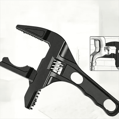Multifunctional Bathroom Wrench High Carbon Steel Short Handle Wrench Large Opening Faucet Sink Water Heating Installation Tool