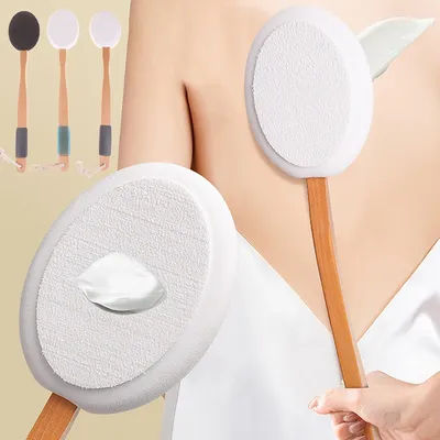 Multi-Function Lotion Sunscreen Ointment Applicator Silicone Long Handle Body Cleaner Shower Brush Sunscreen Back Applicator