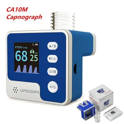 CA10M Portable End-Expiratory Capnograph Monitor Patient’s Respiratory Adapter Breathing Tube Etco2 Monitor