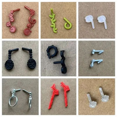 Monster Doll Colorful Earrings Wings Original DIY Doll Accessory Candy Color Doll Personality Decors