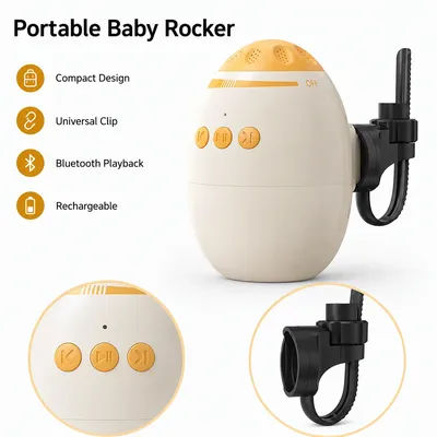 Stroller Rocker Baby Stroller Rocker Rechargeable Buggy Rocker with White Noise Baby Hands Free Rocking With Soothing