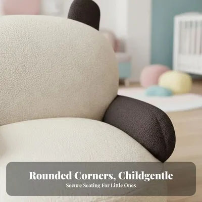 Panda-Shaped Armchair Cute Creature Design children's Furniture Lightweight Easy to Clean for Young Children, Bedroom, Nursery