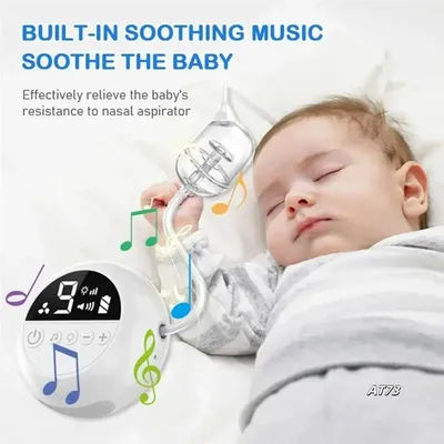 Electric Nose Cleaner With Music And Soft Glow Powerful Electric Nasal Aspirator Rechargeable Vacuum For Infants