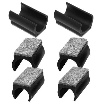 6pcs U-Shaped Wool Felt Chair Leg Pads 19mm 22mm 25mm Black Anti-Scratch Silent Furniture Protectors for Hardwood Floors