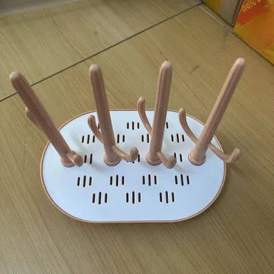 Adjustable Baby Bottle Drying Stand - Multifunctional Drain Rack with Detachable Storage Sections