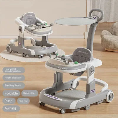 Multi-Functional Baby Walker for Boys and Girls: 3-in-1 Baby Walker with Removable Toys, Adjustable Music, and Anti-Tip Design