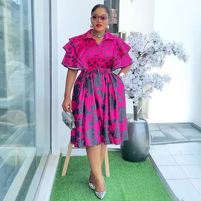 Elegant African Dresses for Women 2025 Africa Clothing Plus Size Wedding Party Dress Dashiki Ankara Office Lady Outfit Robe